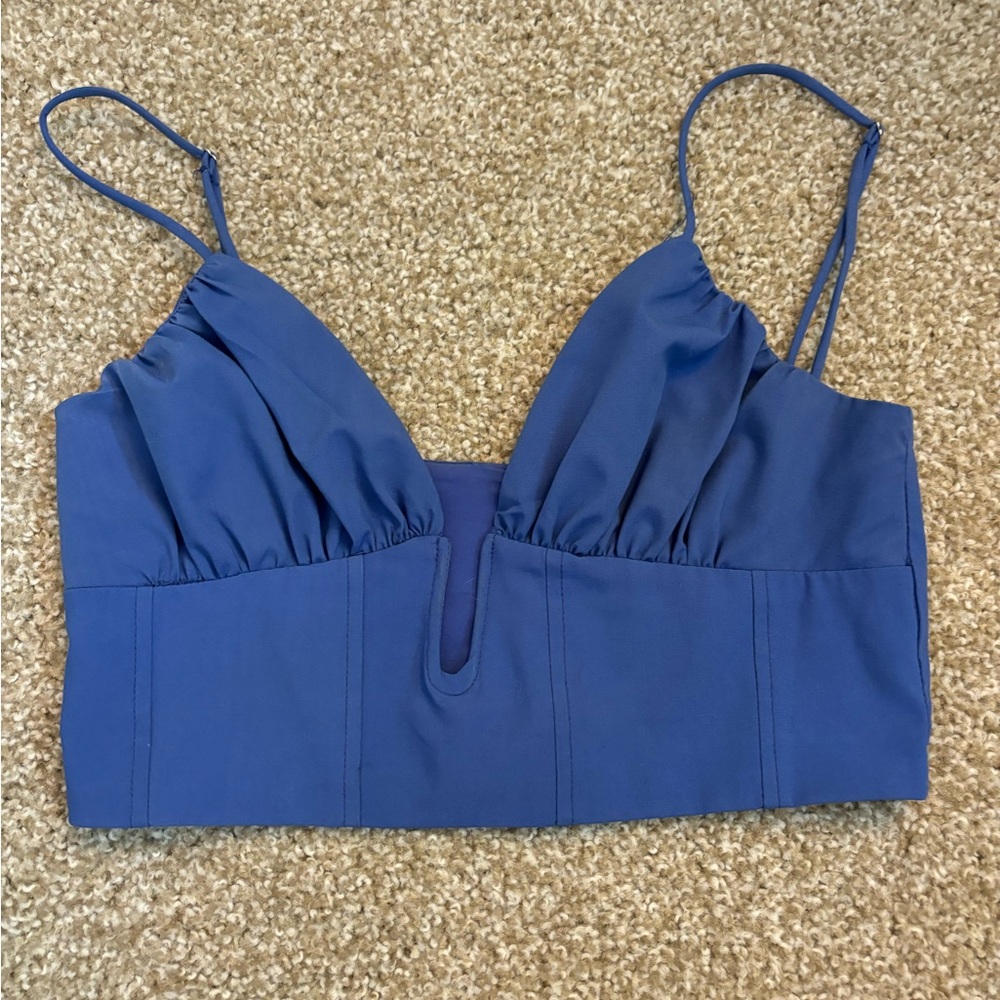 Zara Blue Going Out Top